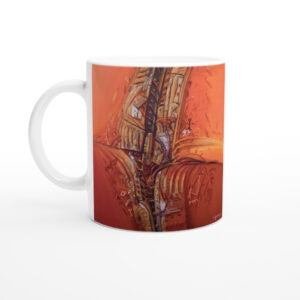 Tazza bianca in ceramica